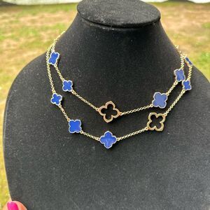 BLUE STATEMENT NECKLACE